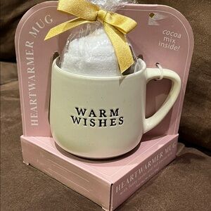 Warm Wishes Heartwarmer Mug with Cocoa Mix - White